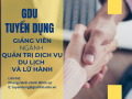 Tuyển dụng Giảng viên ngành Quản trị dịch vụ du lịch và lữ hành