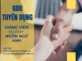 Tuyển dụng Giảng viên ngành Ngôn ngữ Anh