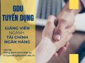 Tuyển dụng Giảng viên ngành Tài chính ngân hàng