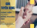 Tuyển dụng Giảng viên ngành Đông phương học